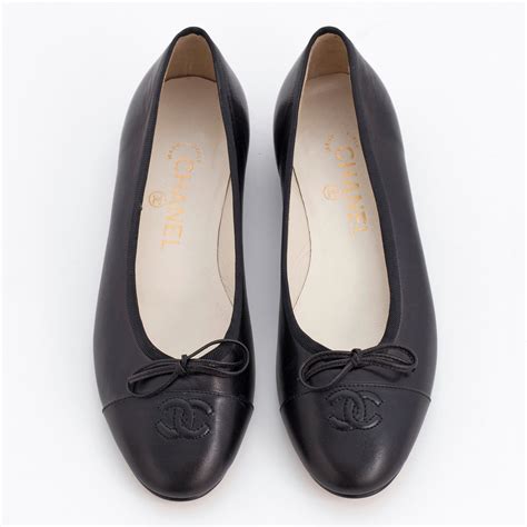 chanel ballerina shoes black|chanel shoes ballerina flats.